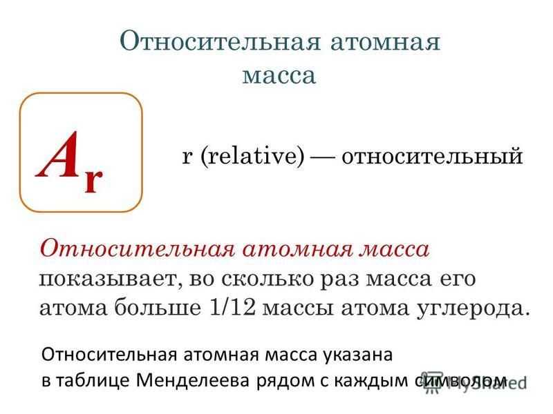 Атом масса вещества. Формула относительной атомной массы в химии. Относительная атомная масса это в химии. Относительная атомная масса формула химия 7 класс. Чему равна Относительная атомная масса.