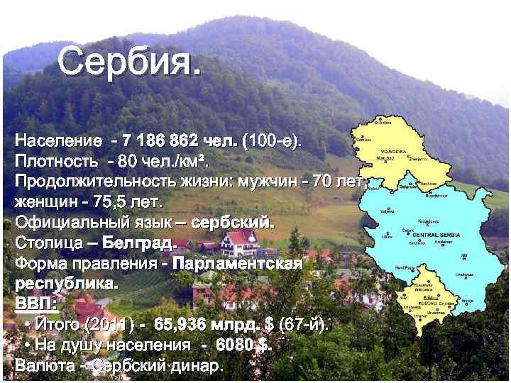 Сербия - описание: карта сербии, фото, валюта, язык, география, отзывы