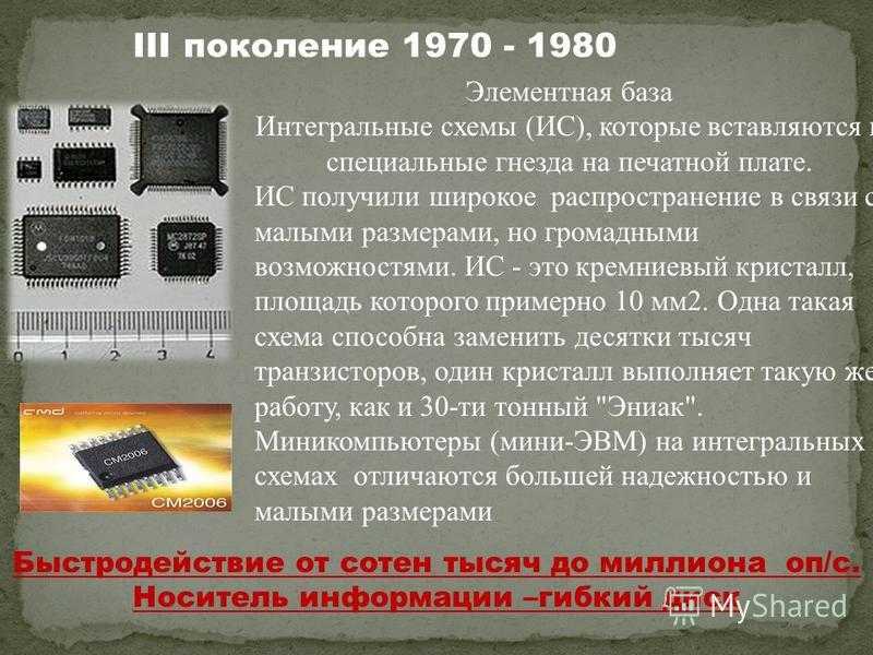 Элементная база большие интегральные схемы